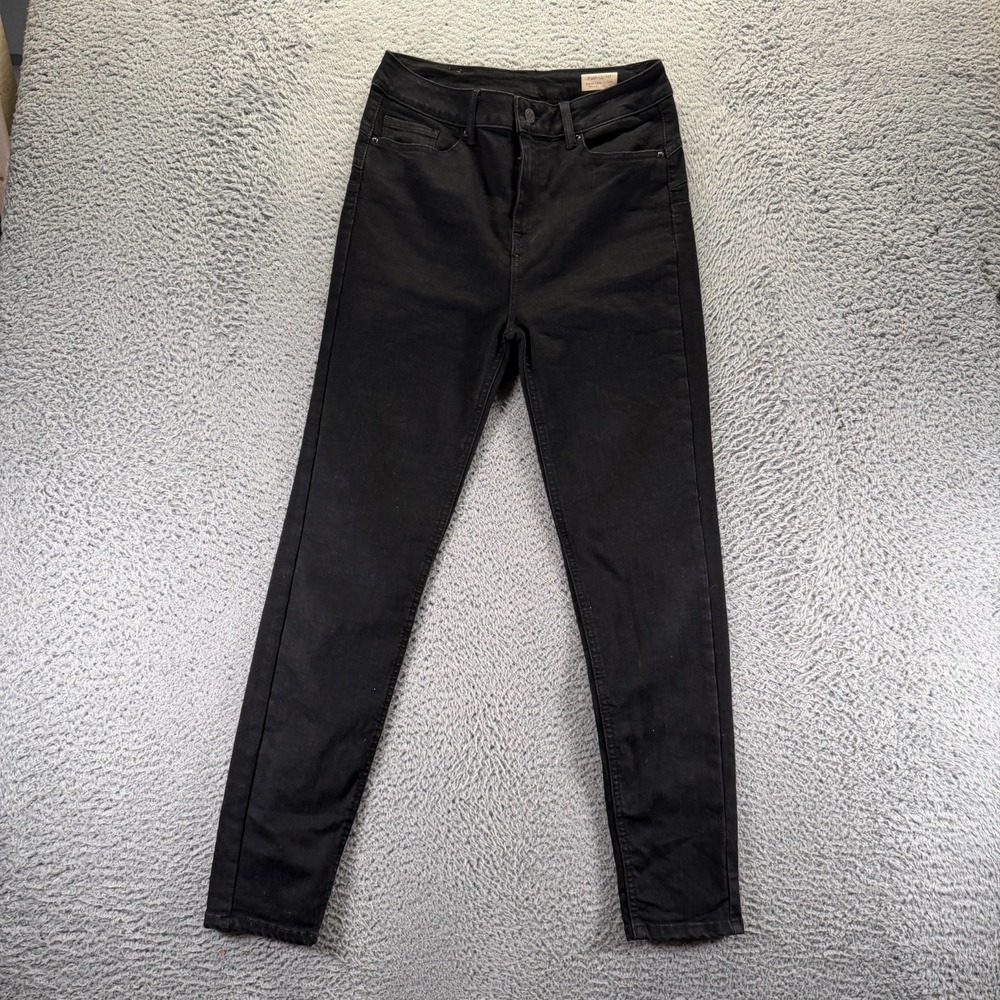 Koaj Jeans Women's 16 Black Cotton Denim Skinny Leg Workwear High Rise‎ Stretch